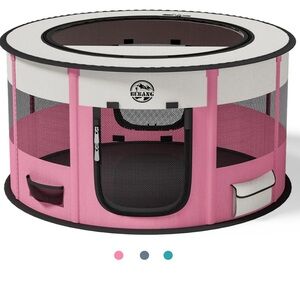 Like new. Used two months. Comes with feed bowl.             44"L x 44"W x 24"H